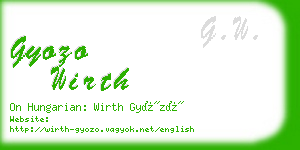 gyozo wirth business card